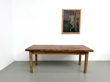 Table en chêne massif – années 50, vue 2