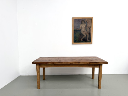 Table en chêne massif – années 50, vue 3