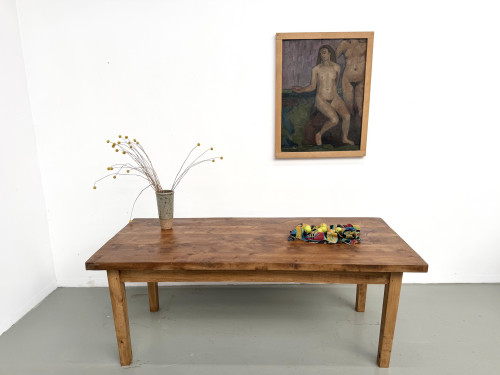 Table en chêne massif – années 50, vue 5