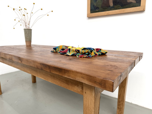 Table en chêne massif – années 50, vue 8