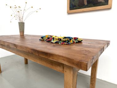 Table en chêne massif – années 50, vue 8