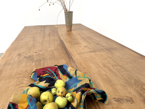 Très grande table de ferme en chêne massif, années 1950 – L300 cm, vue 14