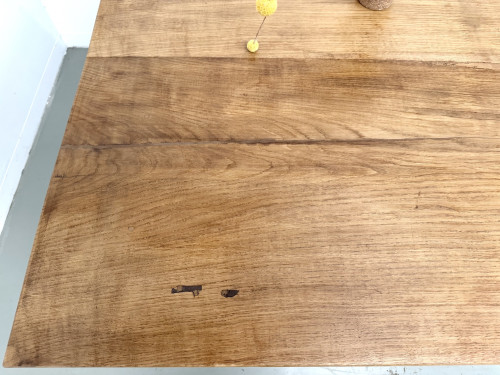 Très grande table de ferme en chêne massif, années 1950 – L300 cm, vue 15