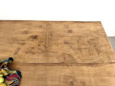 Très grande table de ferme en chêne massif, années 1950 – L300 cm, vue 19