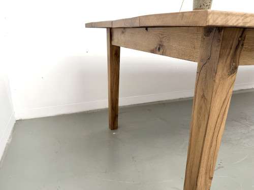 Très grande table de ferme en chêne massif, années 1950 – L300 cm, vue 21