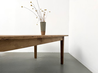 Très grande table de ferme en chêne massif, années 1950 – L300 cm, vue 26