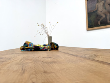 Très grande table de ferme en chêne massif, années 1950 – L300 cm, vue 30