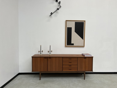 Enfilade scandinave en teck des années 60, vue 1