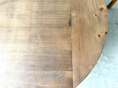 Table basse ronde brutaliste années 50, vue 9
