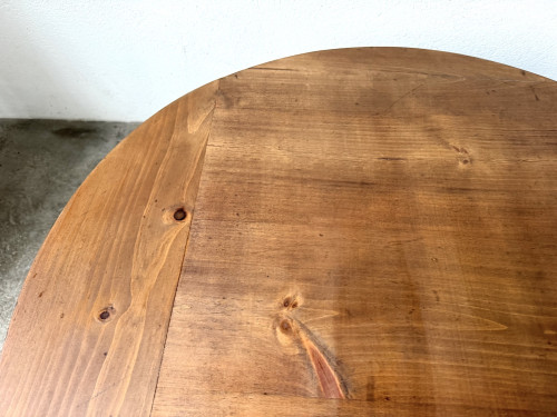 Table basse ronde brutaliste années 50, vue 11