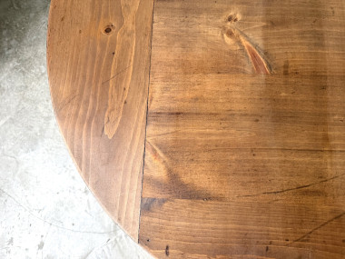 Table basse ronde brutaliste années 50, vue 12