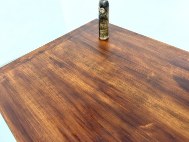 Table de repas en chêne aux pieds fuseaux, années 70, L200 cm, vue 12