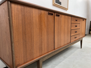 Enfilade scandinave en teck des années 60, vue 15