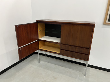Drink-cabinet en palissandre d'Afrique Alain Richard, vue 4