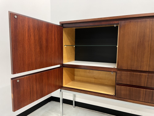 Drink-cabinet en palissandre d'Afrique Alain Richard, vue 5