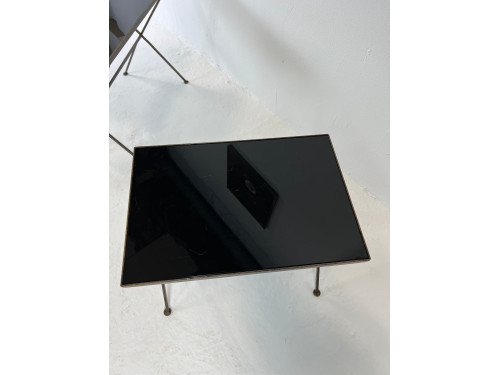 Petite table gigogne en verre noir