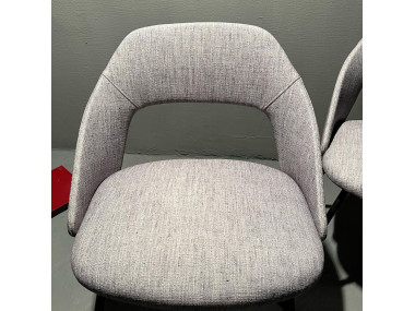 Paire de chaises tonneau des années 50, esprit Pierre Guariche