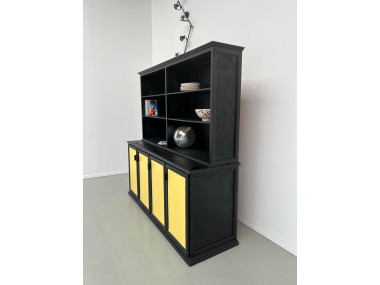 Grand buffet deux corps, ancien meuble d'école