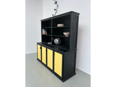 Grand buffet deux corps, ancien meuble d'école