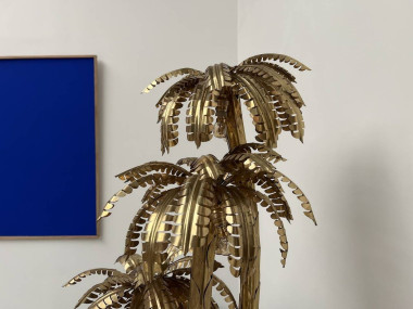 Lampe palmier en laiton à 4 têtes, dans le goût de Maison Jansen