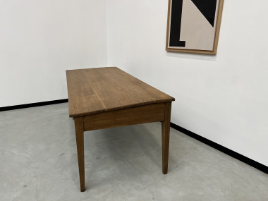 Grande table écritoire des années 40 en chêne massif, vue 20