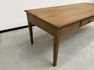 Grande table écritoire des années 40 en chêne massif, vue 25