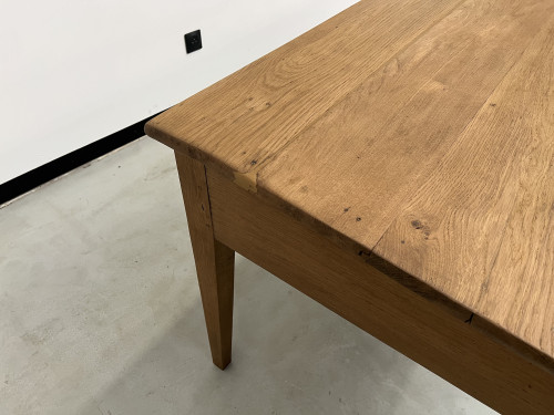 Grande table écritoire des années 40 en chêne massif, vue 26
