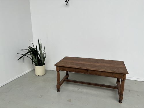 Table de ferme en chêne, fin XIXème, vue 3