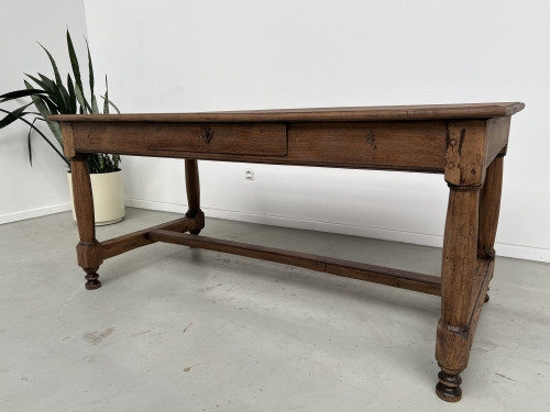 Table de ferme en chêne, fin XIXème, vue 5