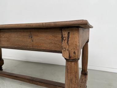 Table de ferme en chêne, fin XIXème, vue 6