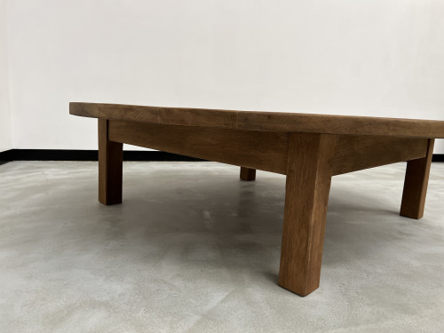 Grande table basse circulaire années 50, vue 11