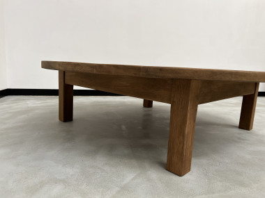 Grande table basse circulaire années 50, vue 11