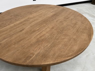 Grande table basse circulaire années 50, vue 12