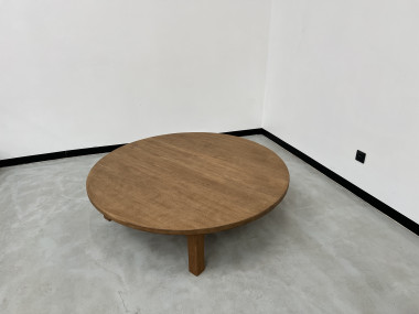 Grande table basse circulaire années 50, vue 16