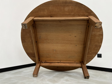 Grande table basse circulaire années 50, vue 17