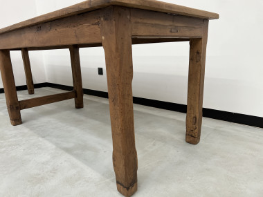 Grande table de ferme ancienne en noyer à 6 pieds, vue 10