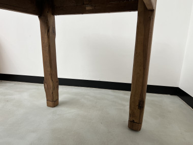 Grande table de ferme ancienne en noyer à 6 pieds, vue 25