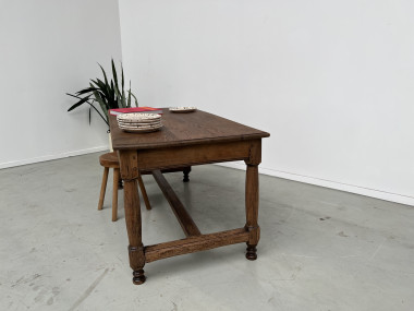 Table de ferme en chêne, fin XIXème, vue 17