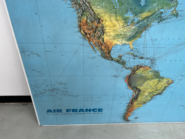 Ancien planisphère Air France édité par Permalux, vue 4