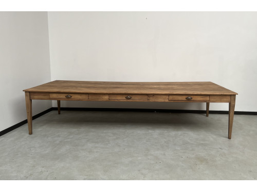 Très grande table de ferme vintage aux pieds fuseaux, vue 3