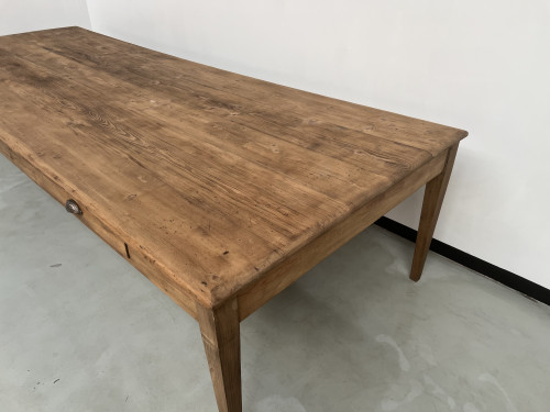 Très grande table de ferme vintage aux pieds fuseaux, vue 8
