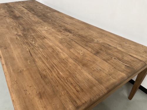 Très grande table de ferme vintage aux pieds fuseaux, vue 9