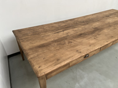 Très grande table de ferme vintage aux pieds fuseaux, vue 15