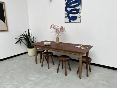 Table de ferme française des années 50, vue 2