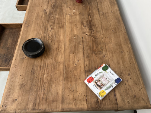 Très grande table de ferme vintage aux pieds fuseaux, vue 25