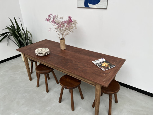 Table de ferme française des années 50, vue 4