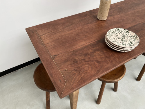 Table de ferme française des années 50, vue 5