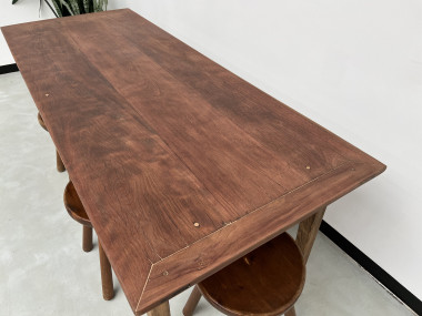 Table de ferme française des années 50, vue 8