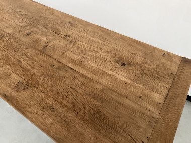 Grande table de monastère des années 50 en chêne massif, vue 8