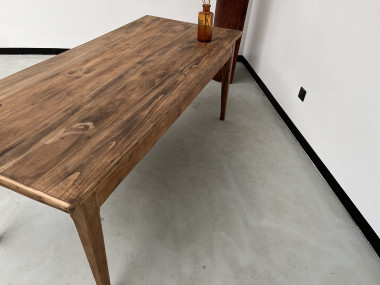 Petite table de ferme à pieds fuseaux, vue 24